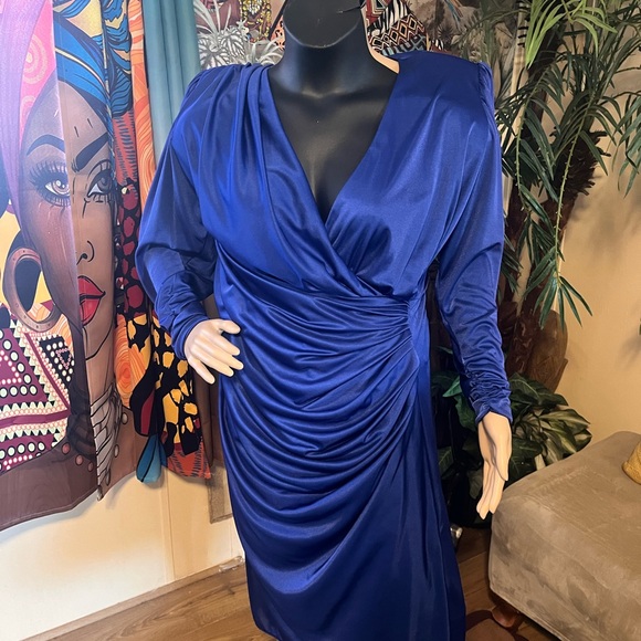 filigree Dresses & Skirts - American Vintage Women's cobalt blue cocktail Dress